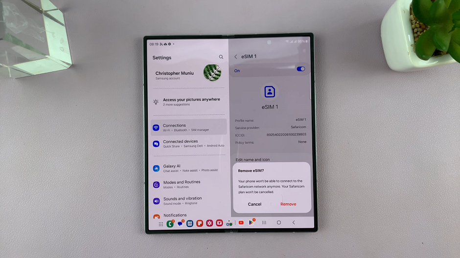 How To Remove eSIM On Galaxy Z Fold 6