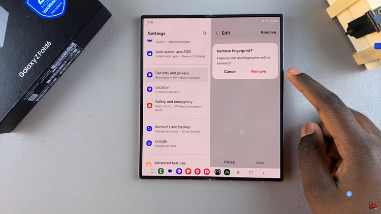 Delete Fingerprint On Samsung Galaxy Z Fold 6