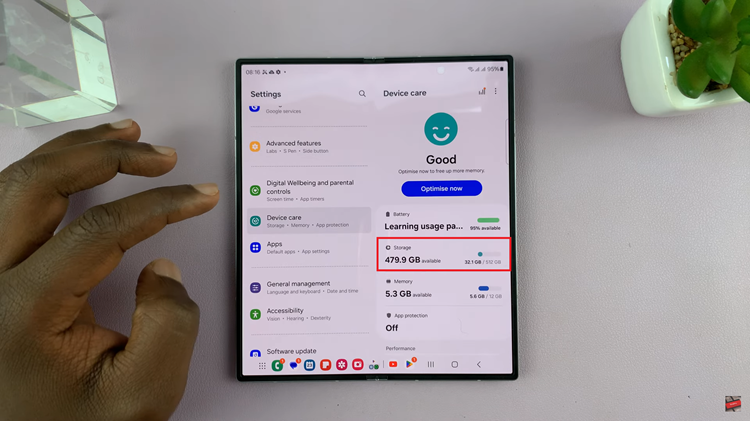 How To Check Available Storage Space On Samsung Galaxy Z Fold 6