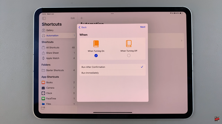 How To Create An Automation On iPad