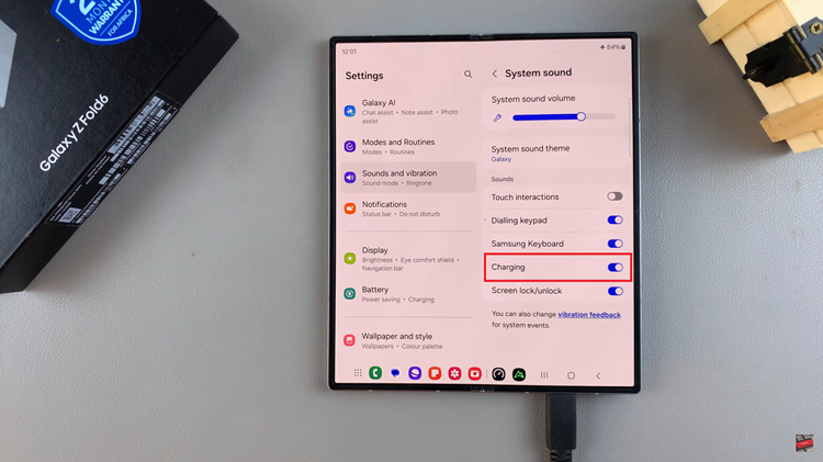 How To Enable & Disable Charging Sounds On Samsung Galaxy Z Fold 6