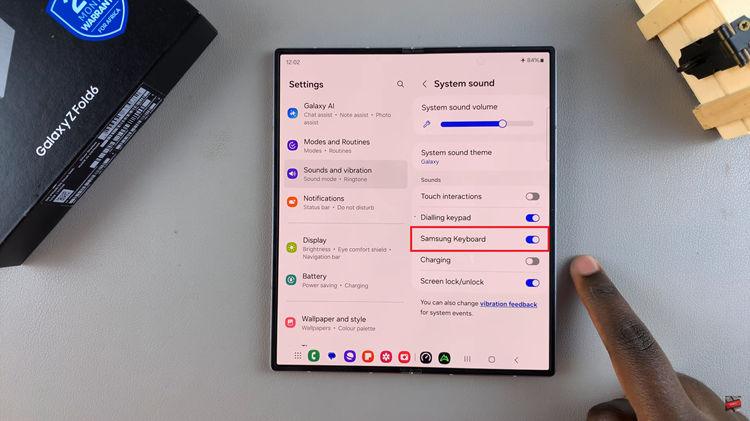 How To Enable & Disable Keyboard Sounds On Samsung Galaxy Z Fold 6