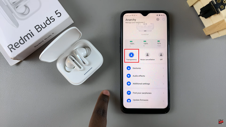 How To Enable & Disable Transparency Mode On Redmi Buds 5