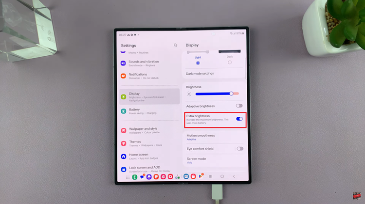 How To Enable Extra Screen Brightness On Samsung Galaxy Z Fold 6