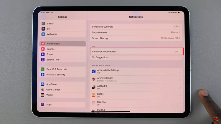 How To Stop Siri From Announcing Notifications On iPad