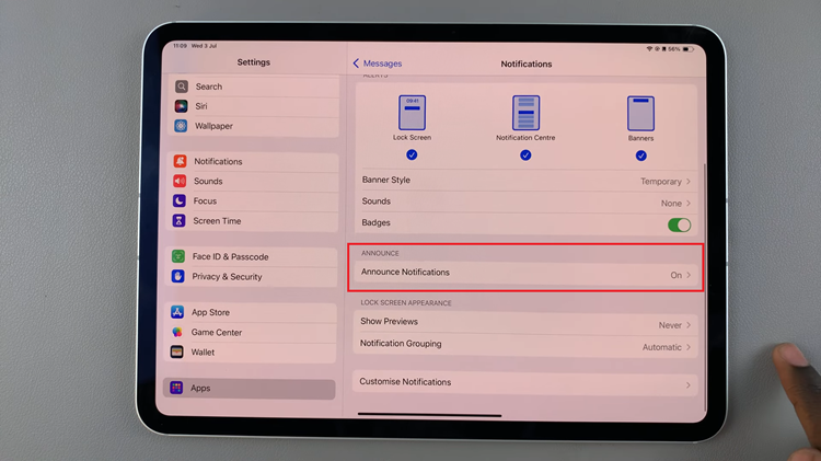 How To Stop Siri To Announce Message Notifications On iPad