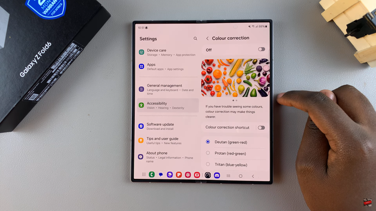 How To Turn ON & OFF Color Correction On Samsung Galaxy Z Fold 6