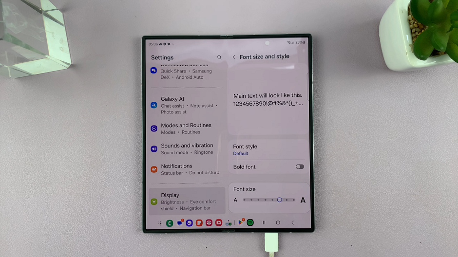 Increase Font Size On Samsung Galaxy Z Fold 6