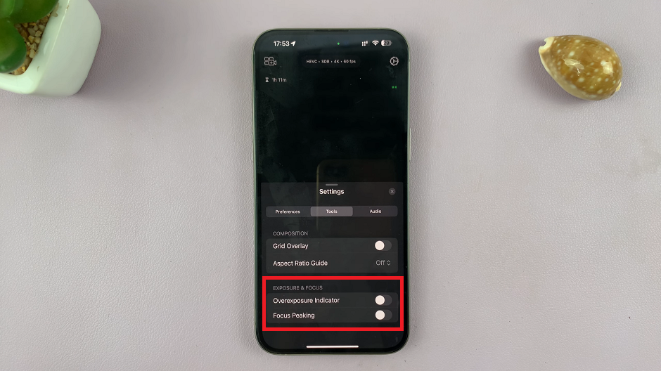 How To Turn ON Overexposure Indicator & Focus Peaking In Final Cut Camera App