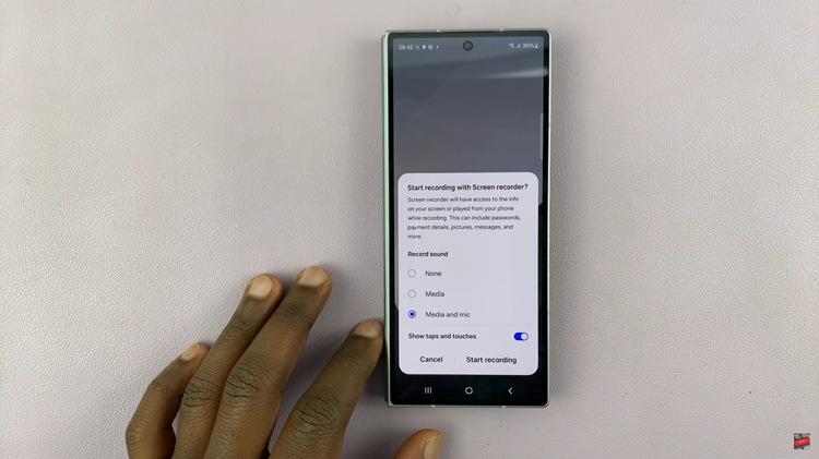 Record Screen On Samsung Galaxy Z Fold 6