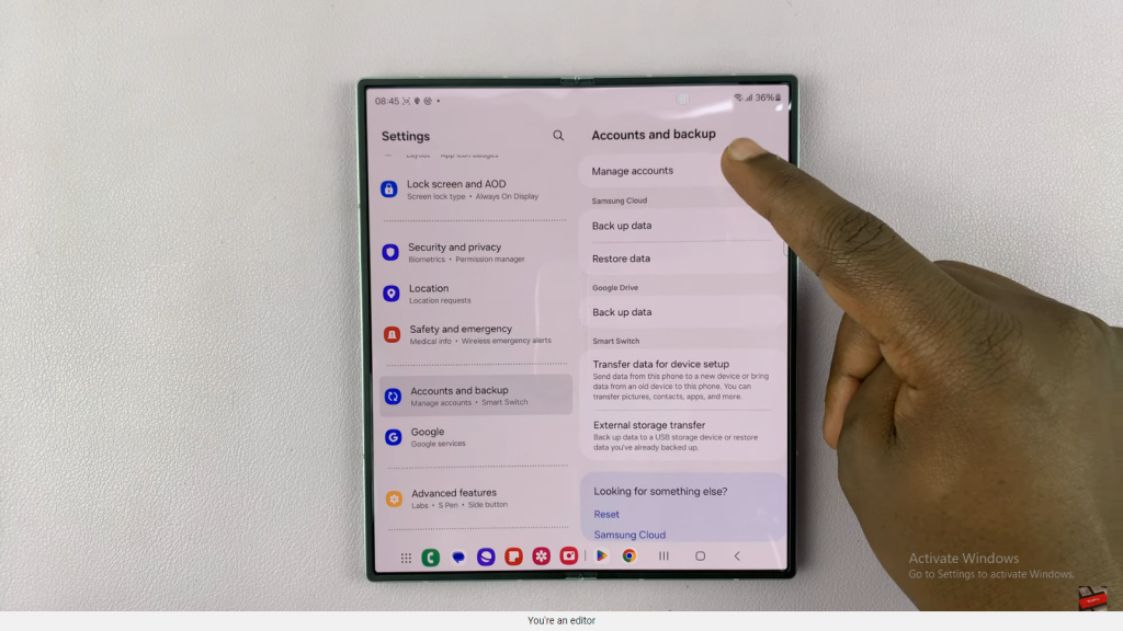  Add a Google Account To Samsung Galaxy Z Fold 6