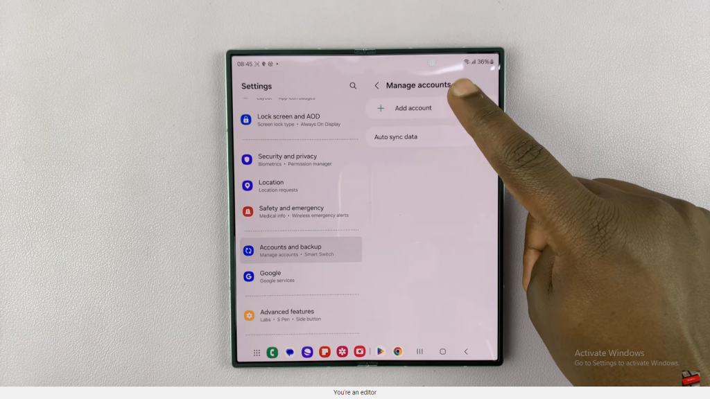  Add a Google Account To Samsung Galaxy Z Fold 6