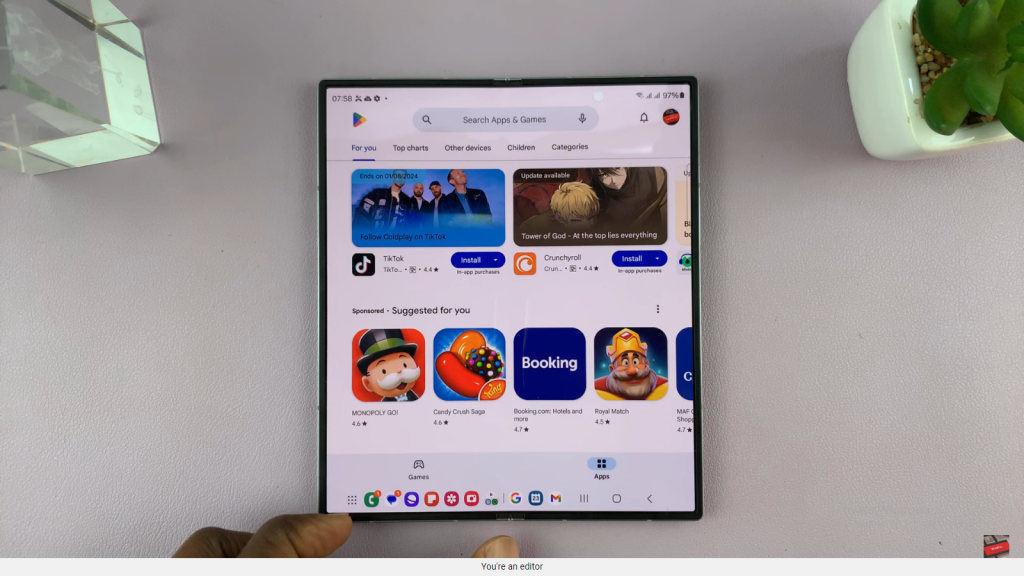 Customize Taskbar On Samsung Galaxy Z Fold 6