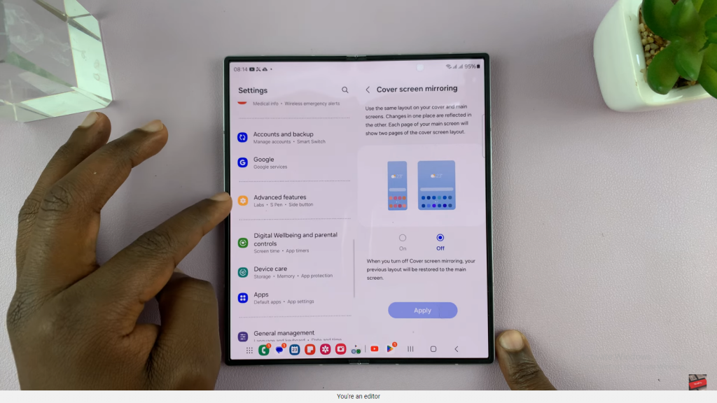 Enable or Disable Video Brightness On Samsung Galaxy Z Fold 6