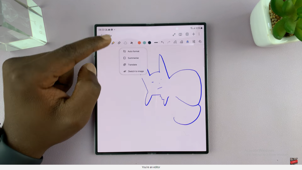 Use Sketch To Image On Samsung Galaxy Z Fold 6