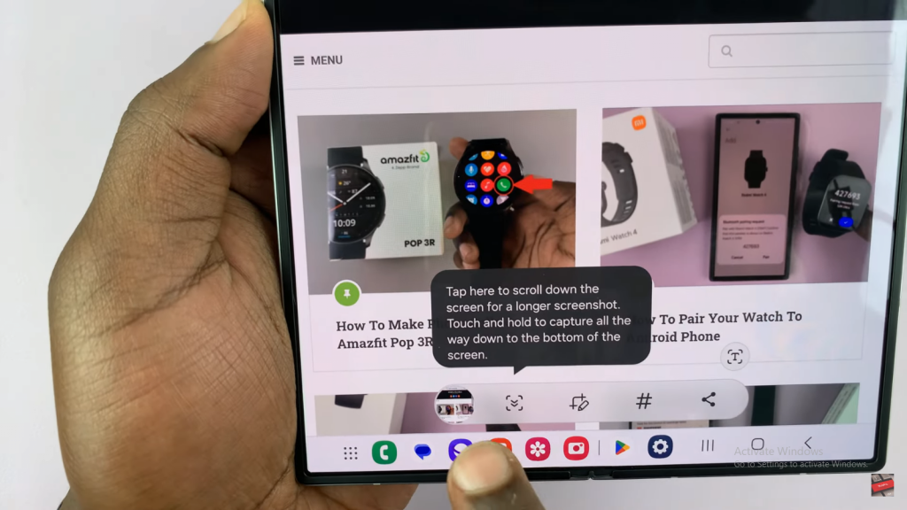 Take Screenshots Samsung Galaxy Z Fold 6