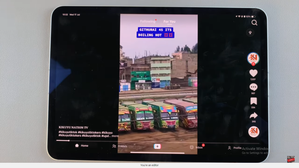 Enable Dark Mode In TikTok On iPad