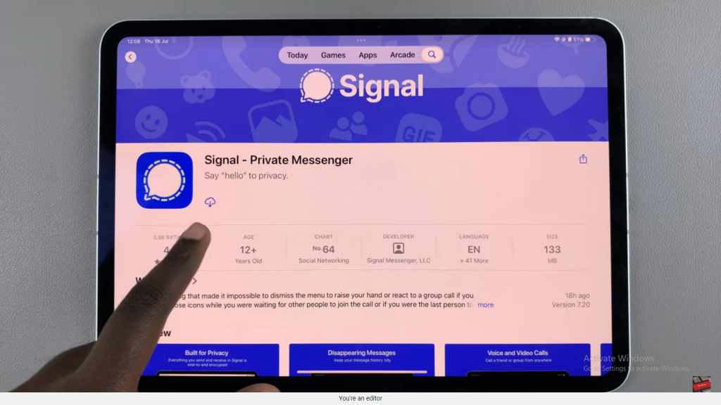 Install Signal Messenger On iPad