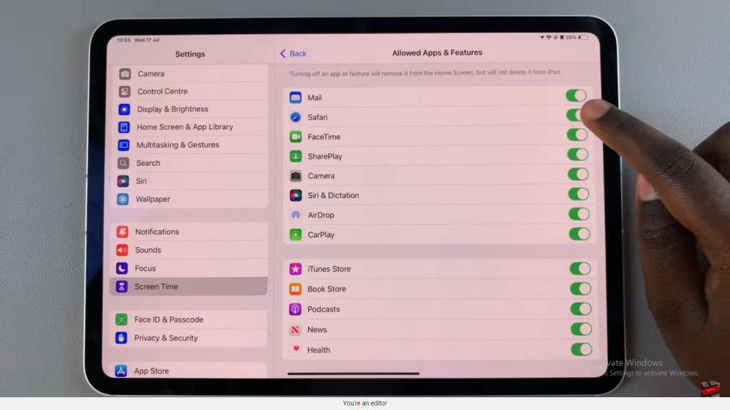 Delete Or Disable Safari Browser On iPad