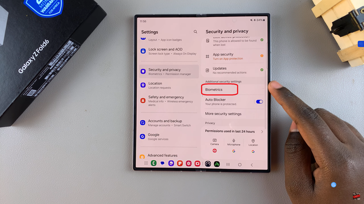 Delete Fingerprint On Samsung Galaxy Z Fold 6