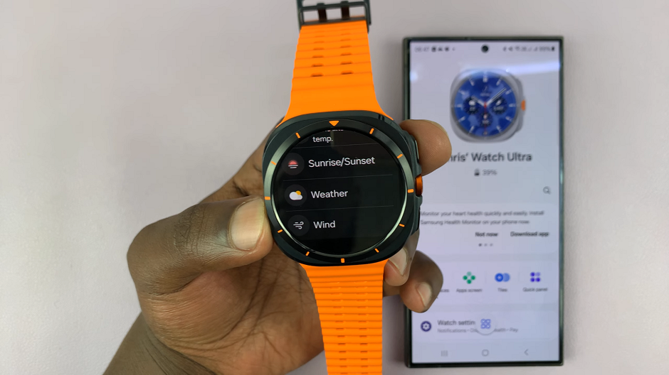 Choose Complications For Watch Face On Samsung Galaxy Watch Ultra