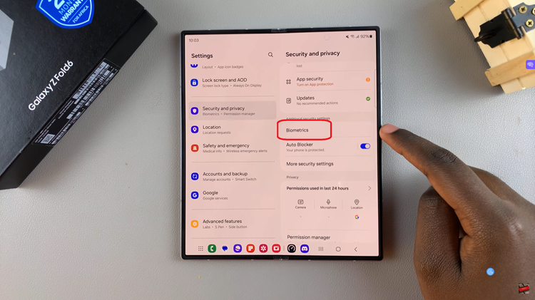 Set Up Face Unlock On Samsung Galaxy Z Fold 6