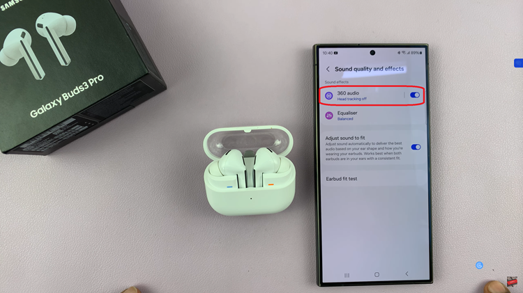 Turn 360 Audio OFF On Samsung Galaxy Buds 3 Pro