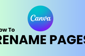 How to Rename Pages in Canva