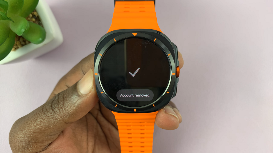 Google Account Removed On Galaxy Watch Ultra