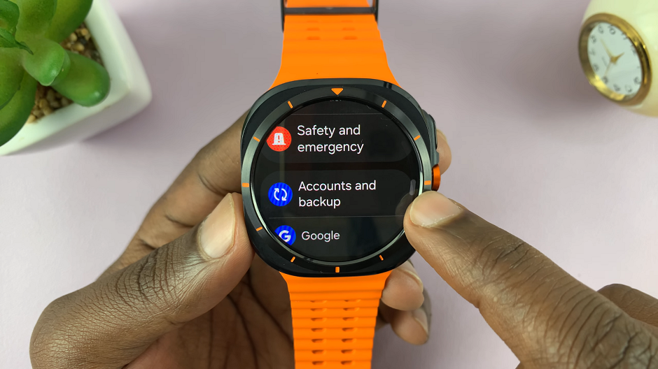 Accounts and Backup On Samsung Galaxy Watch Ultra