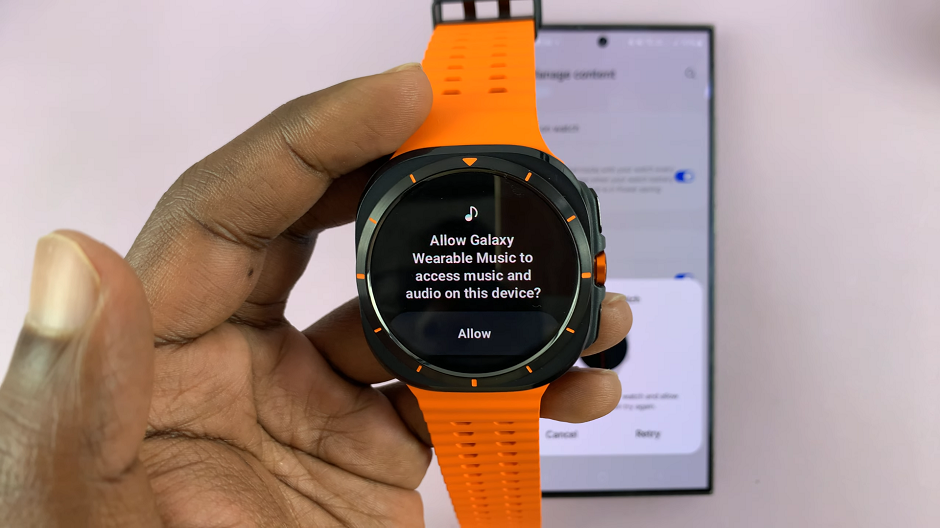 Allow Galaxy Wearable Music To Access Music and Audio On Galaxy Watch Ultra