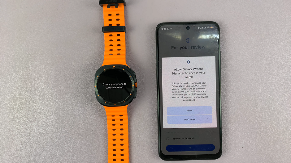 Allow Galaxy Watch7 Manager to Access Your Watch