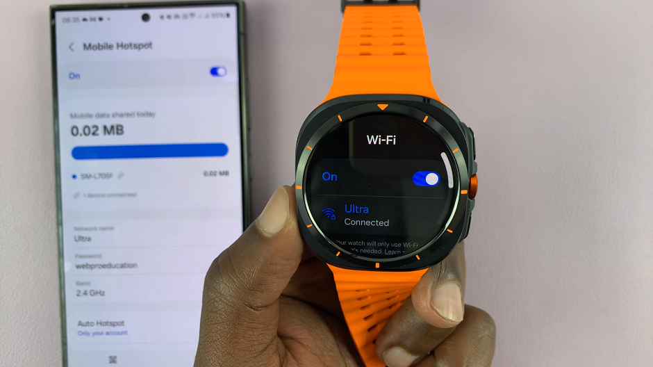 Connect Galaxy Watch Ultra To Phone's Hotspot