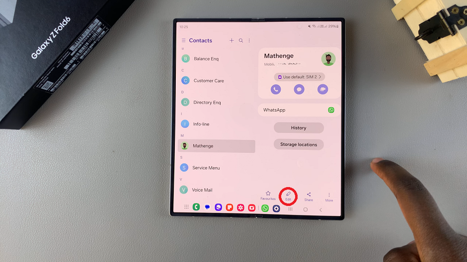 Contact Photo On Galaxy Z Fold 6