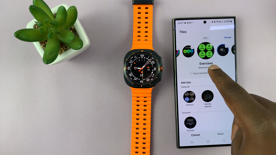 Add Tiles On Galaxy Watch Ultra