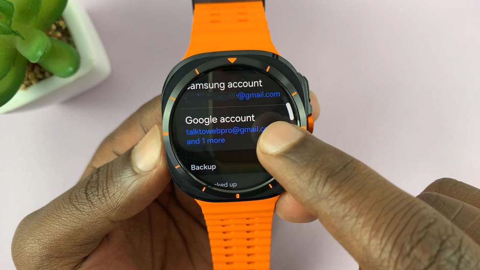 Google Account On Galaxy Watch Ultra