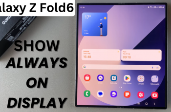 How To Tap To Show Always On Display On Samsung Galaxy Z Fold 6