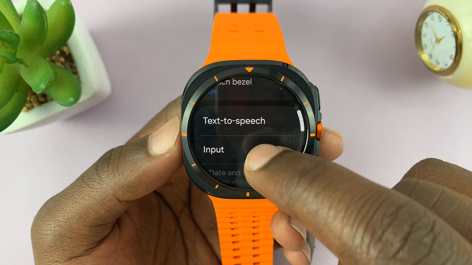 Input Settings On Galaxy Watch Ultra