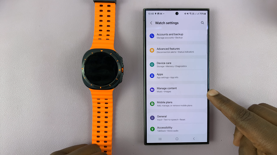 Manage Content On Galaxy Watch Ultra