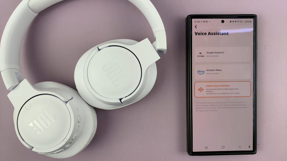 Native Voice Assistant On JBL Tune 770 NC Headphones