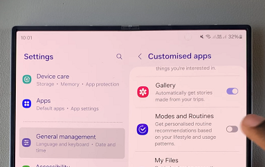 How To Disable 'Customized Modes & Routines' On Galaxy Z Fold 6