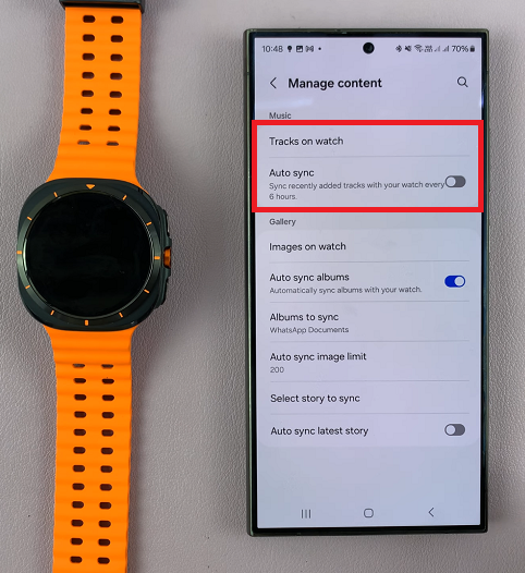 Auto Sync On Galaxy Watch Ultra