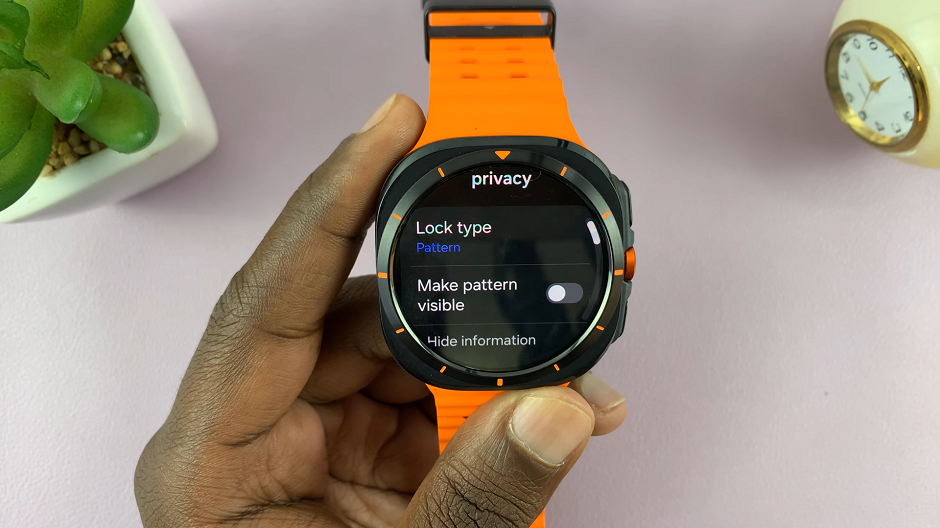 Make Lock Screen Pattern Invisible On Galaxy Watch Ultra