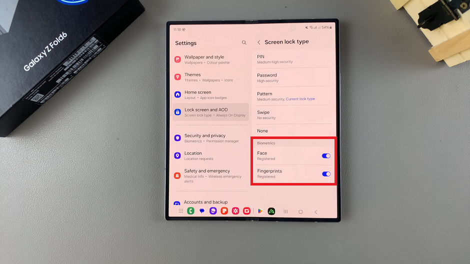 How To Enable Fingerprint / Face ID On Galaxy Z Fold 6