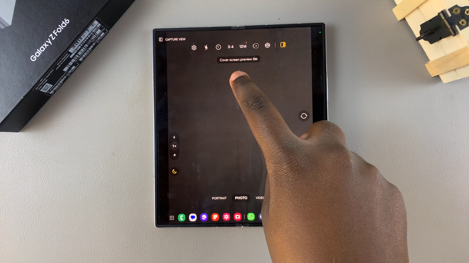 Turn Cover Screen Preview ON On Galaxy Z Fold 6 Camera