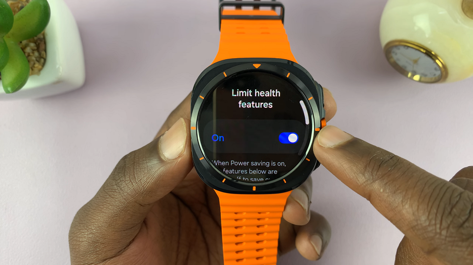 How To Limit Health Features In Power Saving Mode On Galaxy Watch Ultra