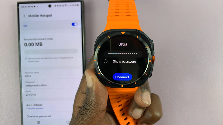 How To Enter Hotspot Password On Galaxy Watch Ultra