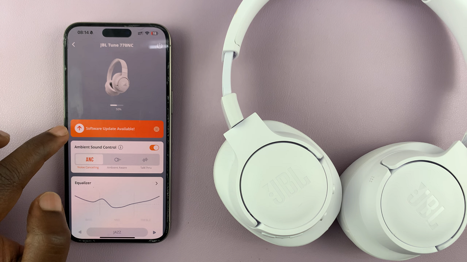 Software Update Available On JBL Tune 770 NC Headphones