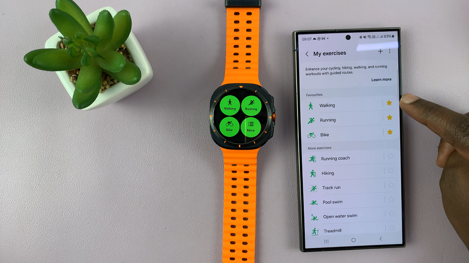 Change/Customize Favorite Workouts On Galaxy Watch Ultra