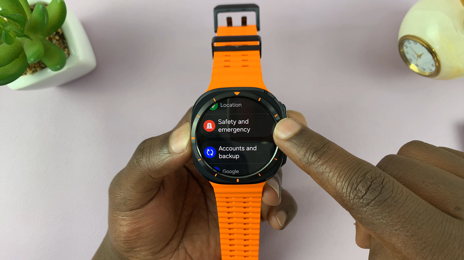 Safety & Emergency On galaxy Watch ultra